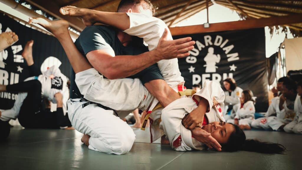 Fair Fight foundation members grappling with teen.